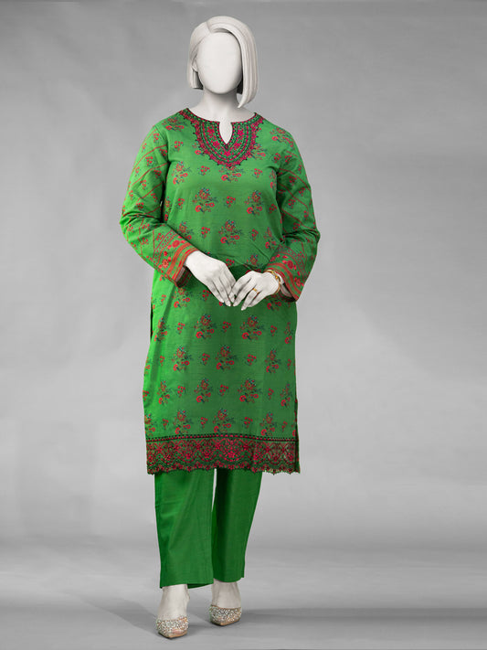 2-Piece Embroidered Khaddar Stitched