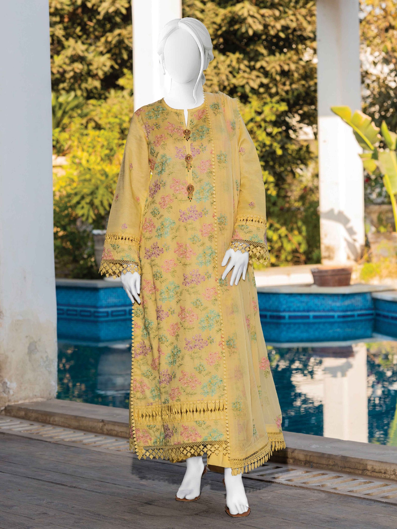 Stitched Embroidered Lawn