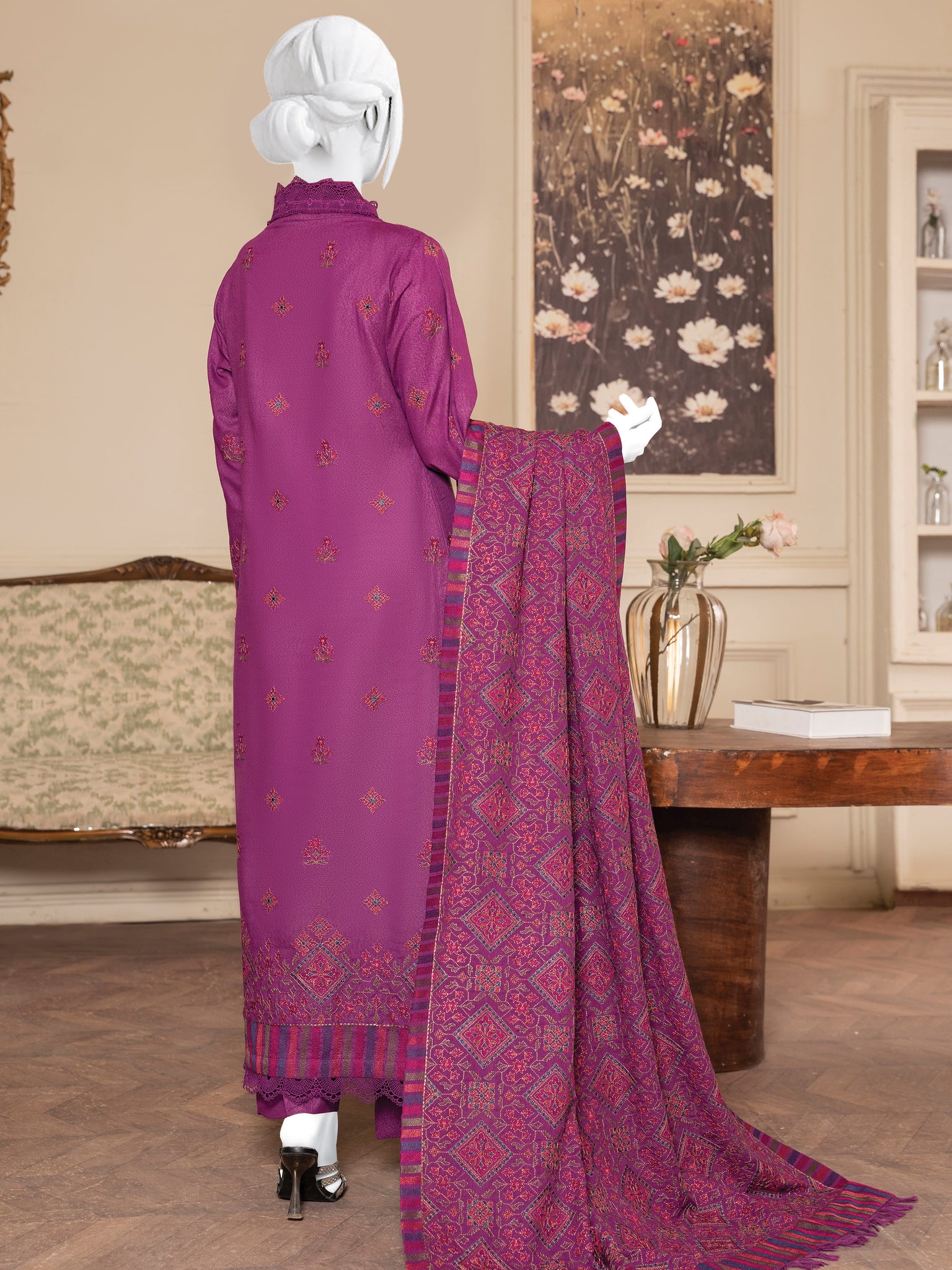 Embroidered Karandi