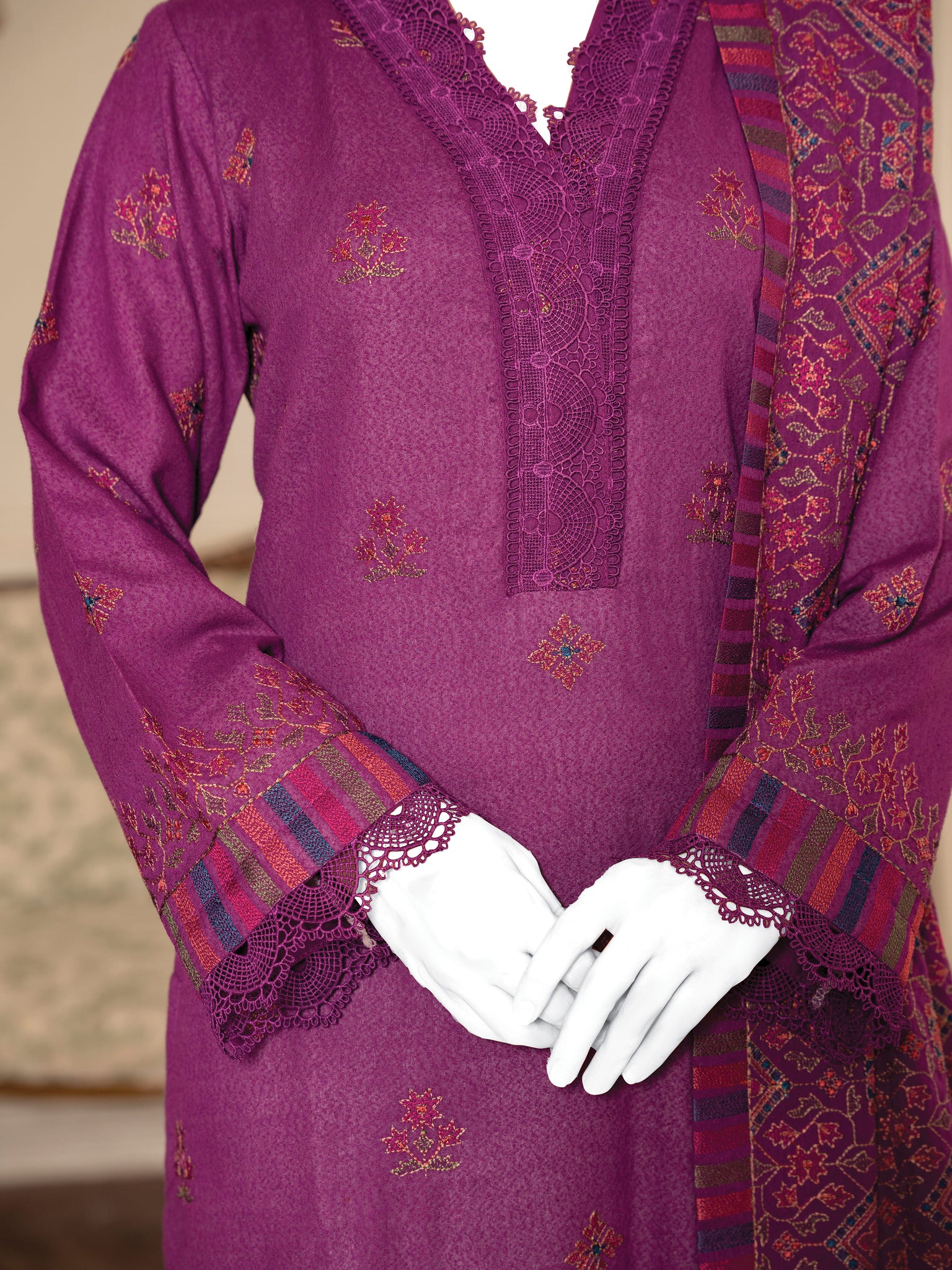 Embroidered Karandi