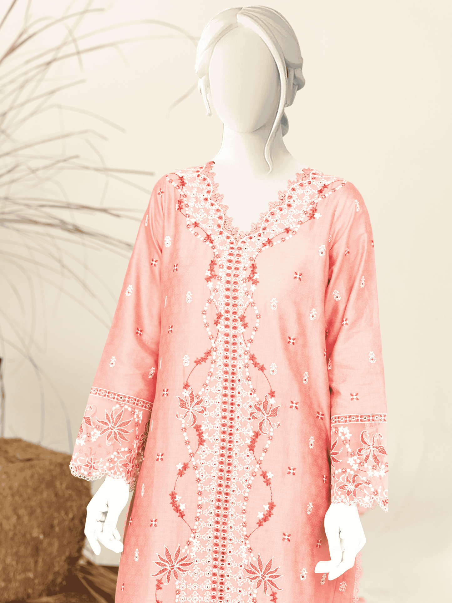Embroidered Jacquard  2PC Stitched