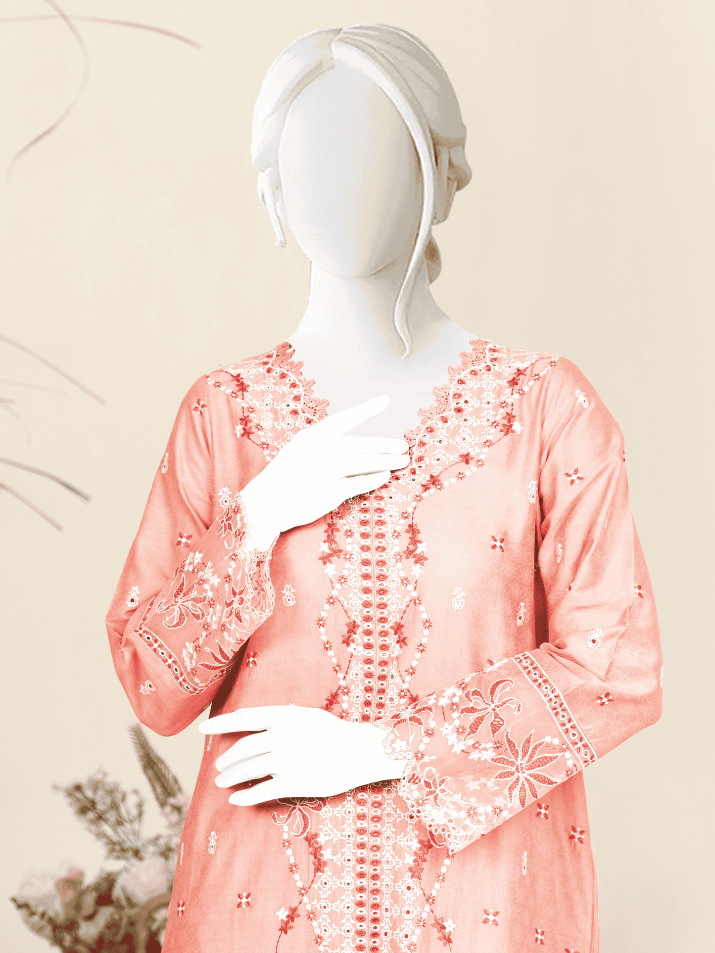 Embroidered Jacquard  2PC Stitched