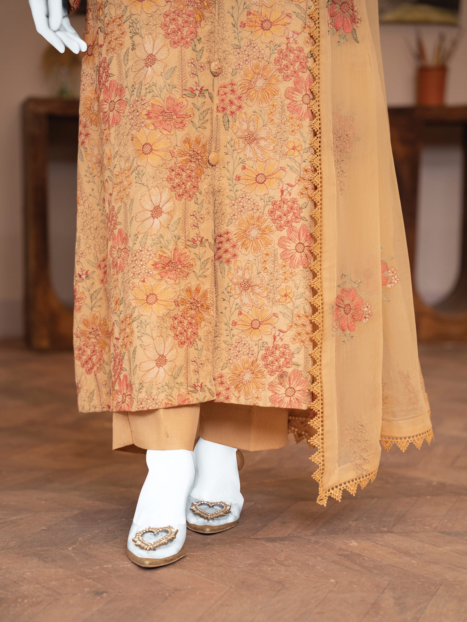 Embroidered Karandi
