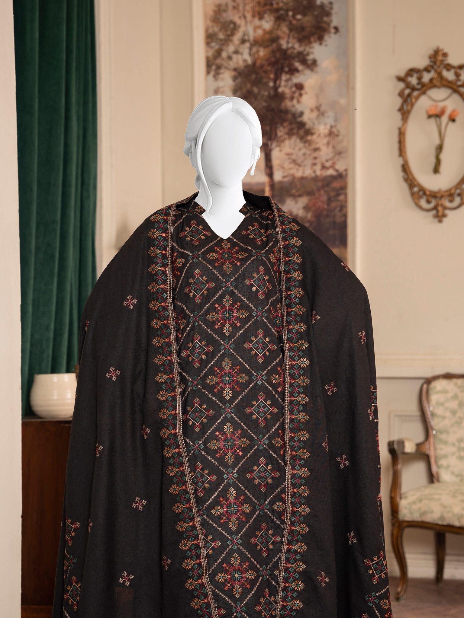 Embroidered Karandi