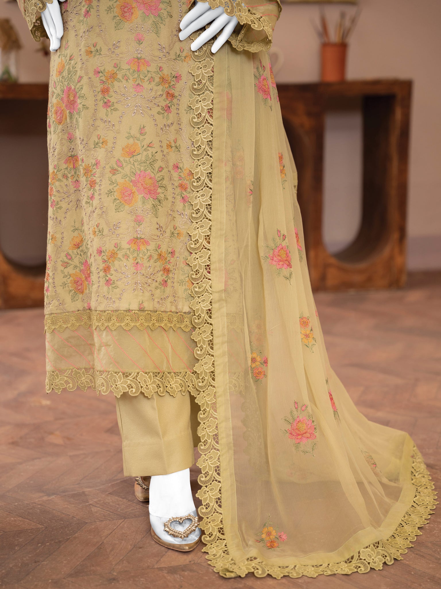 Embroidered Karandi