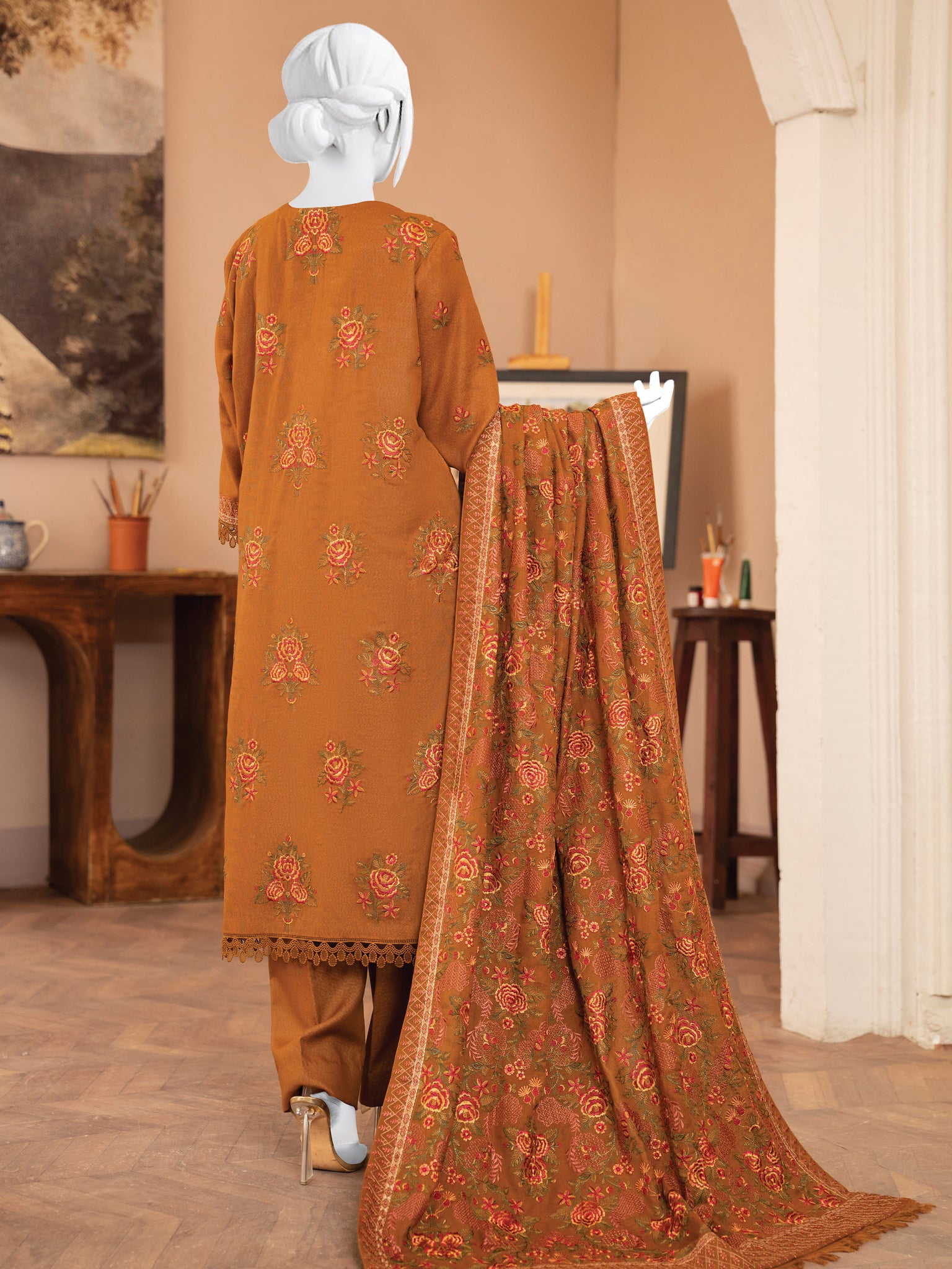 Embroidered Karandi