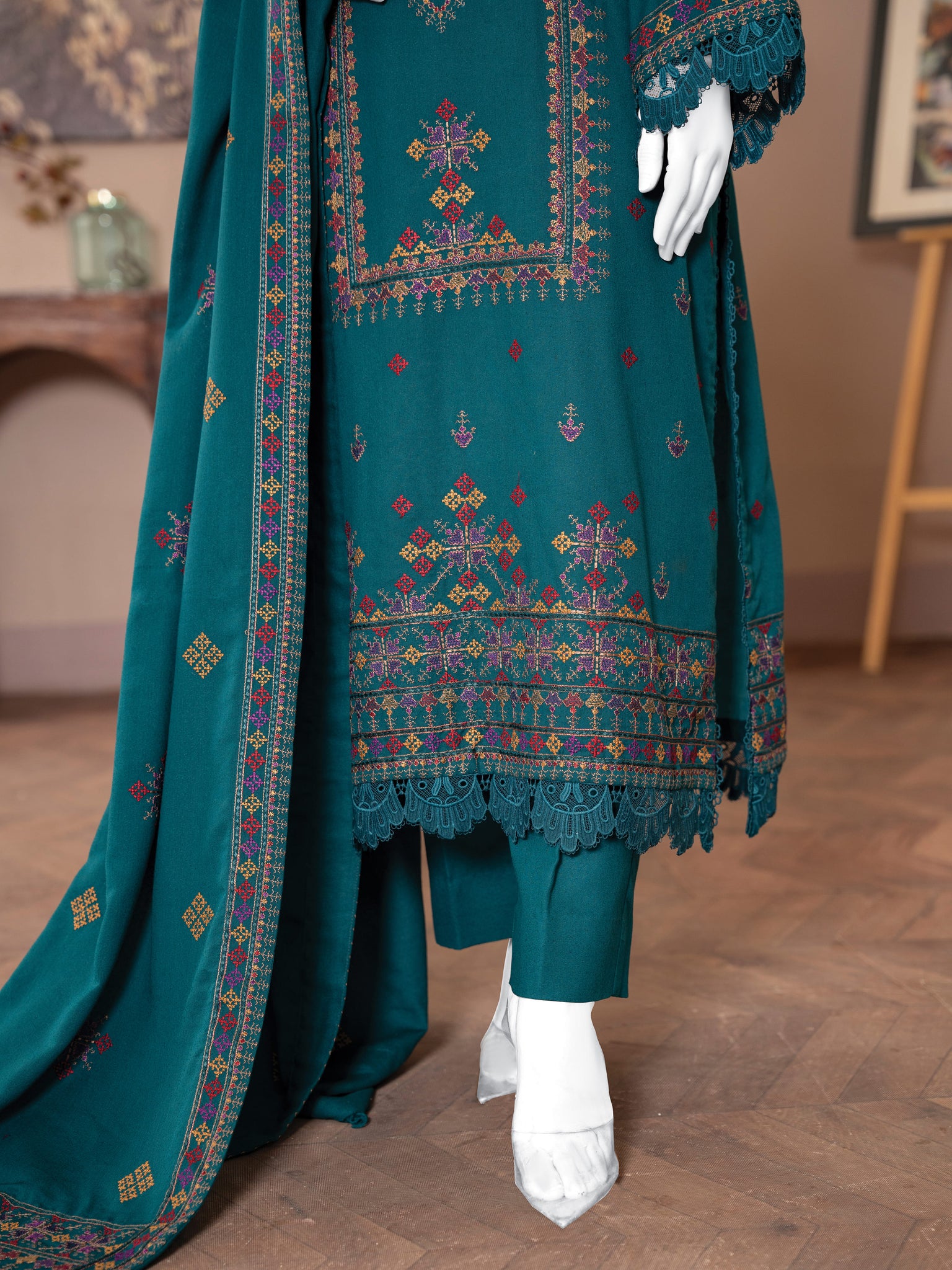 Embroidered Karandi