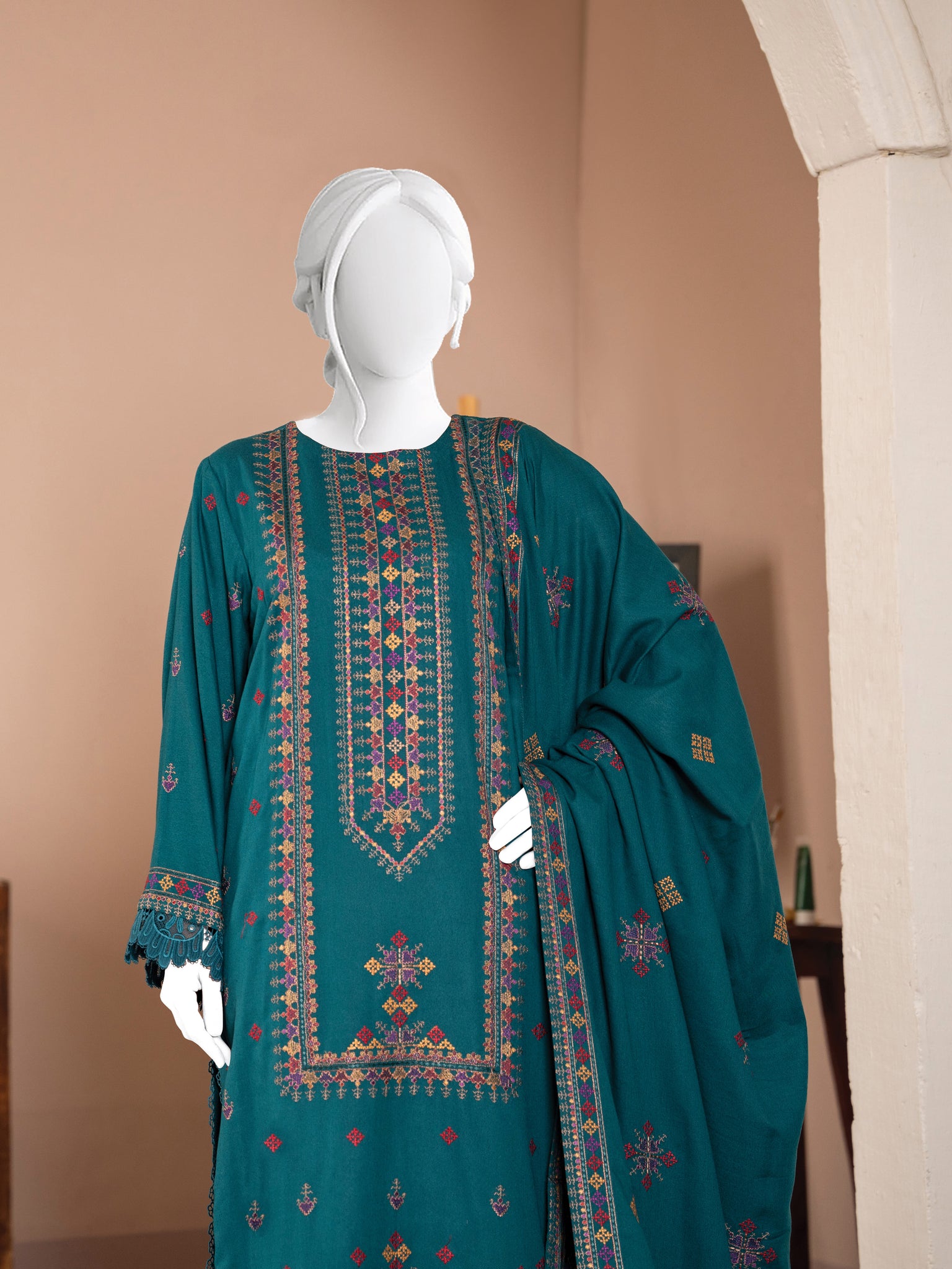 Embroidered Karandi