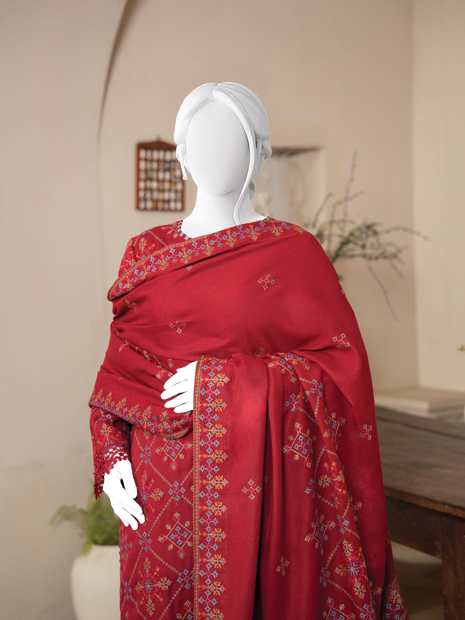 Embroidered Karandi