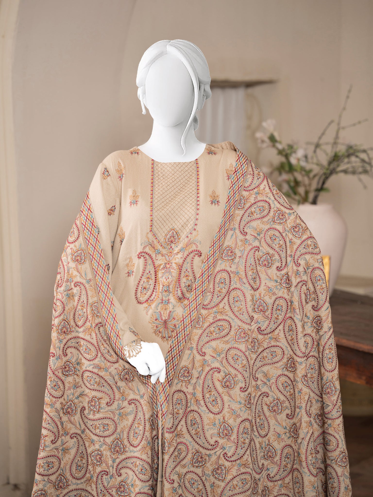 Embroidered Karandi