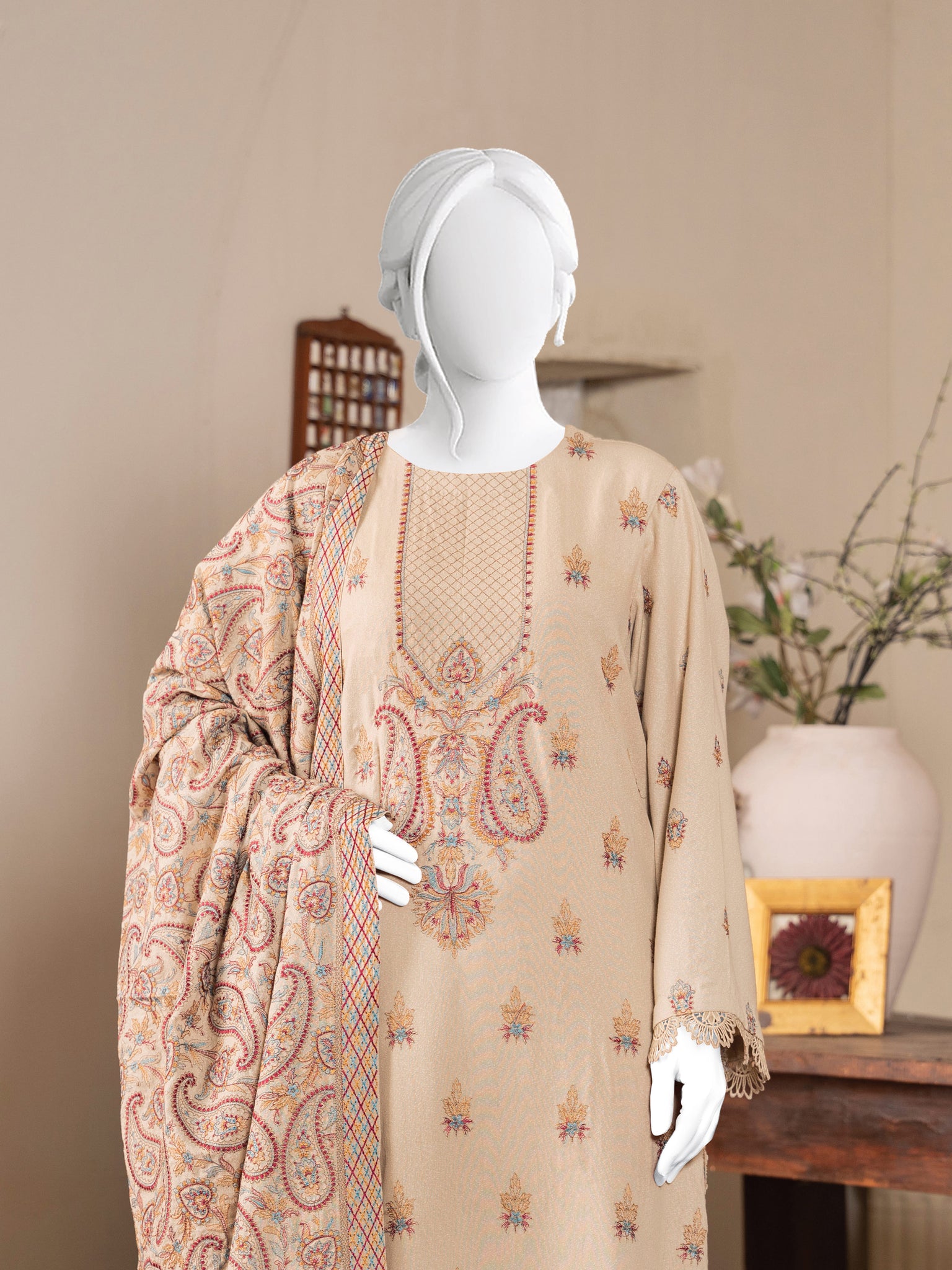 Embroidered Karandi