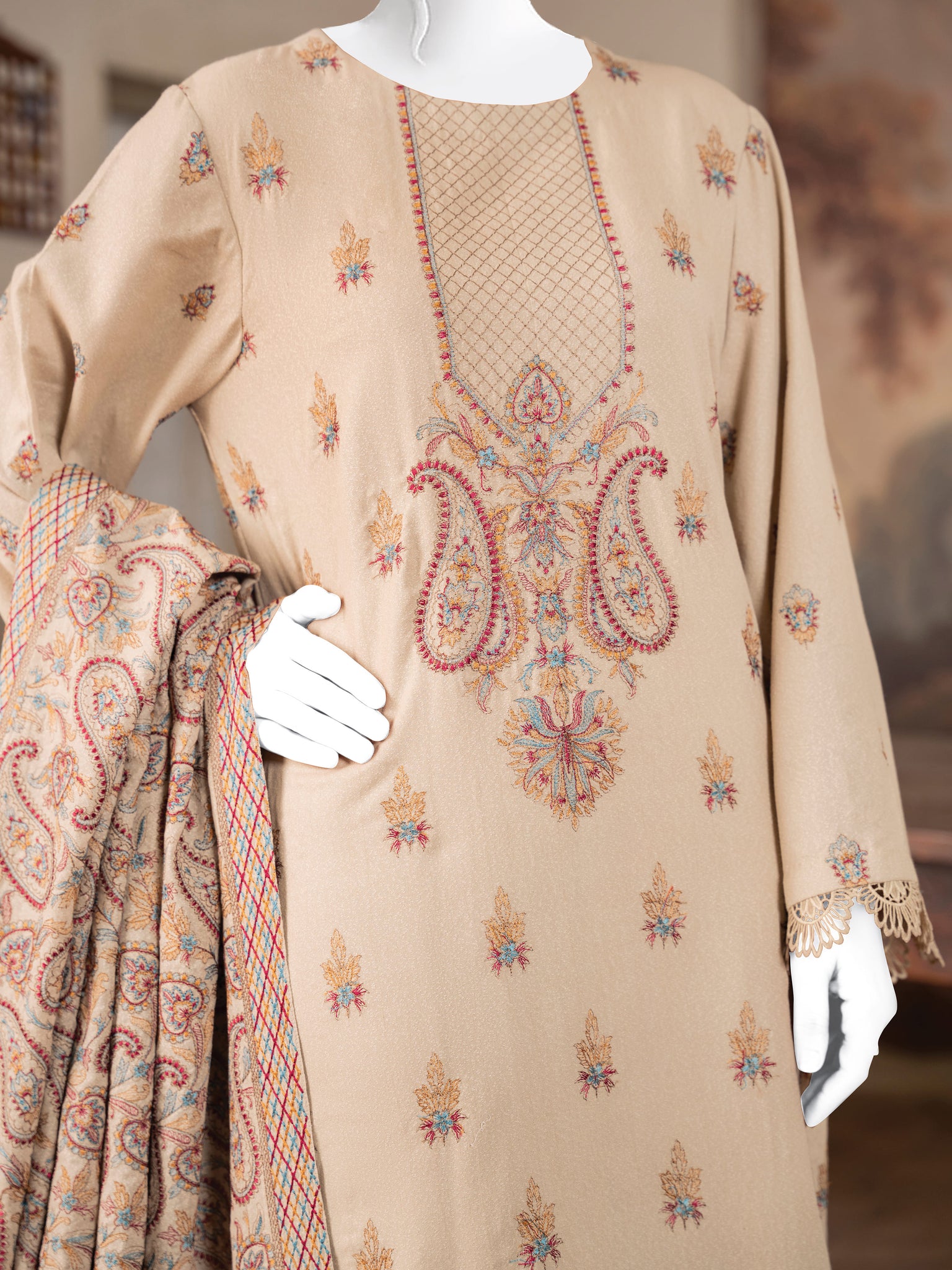 Embroidered Karandi