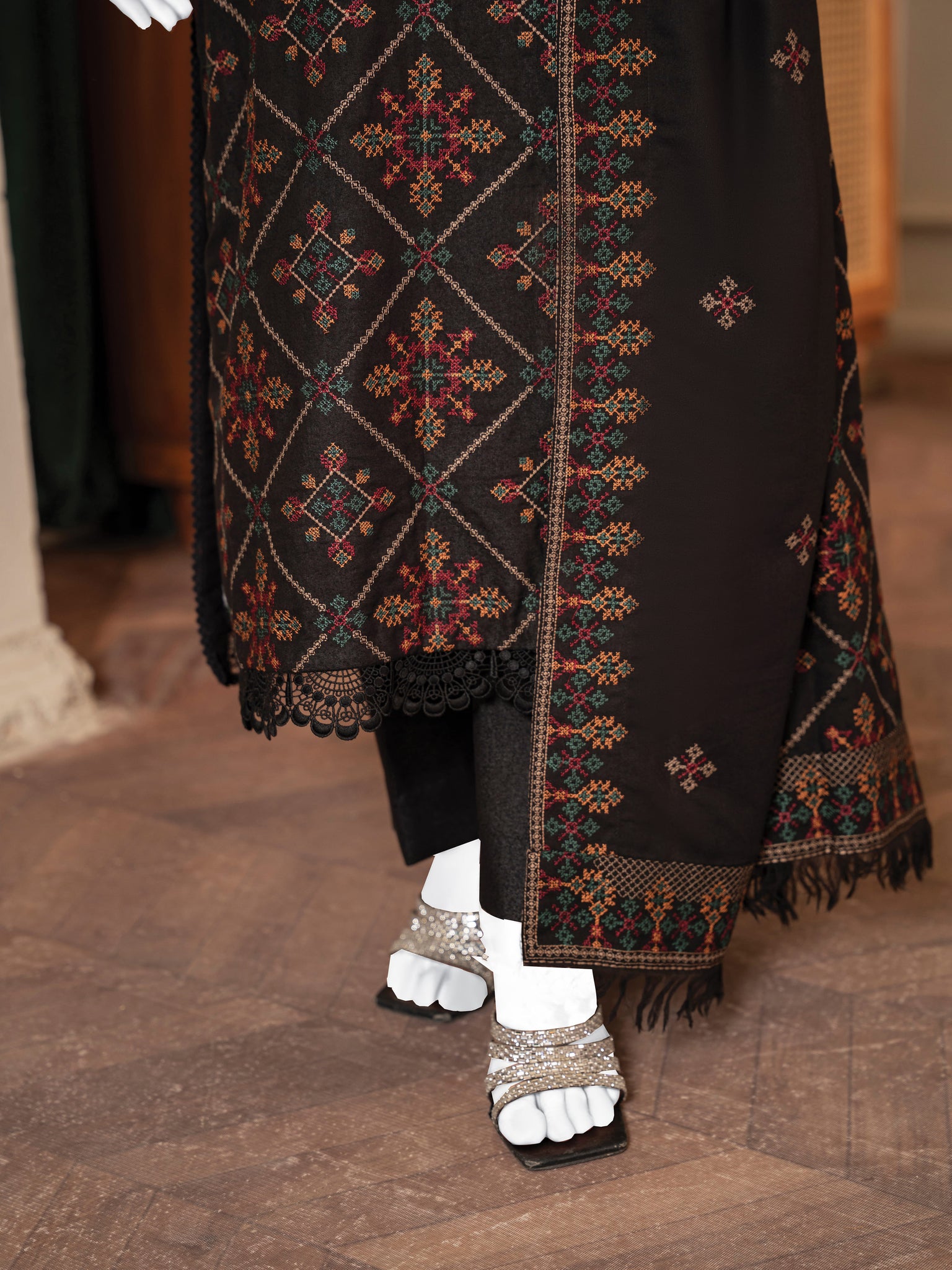 Embroidered Karandi