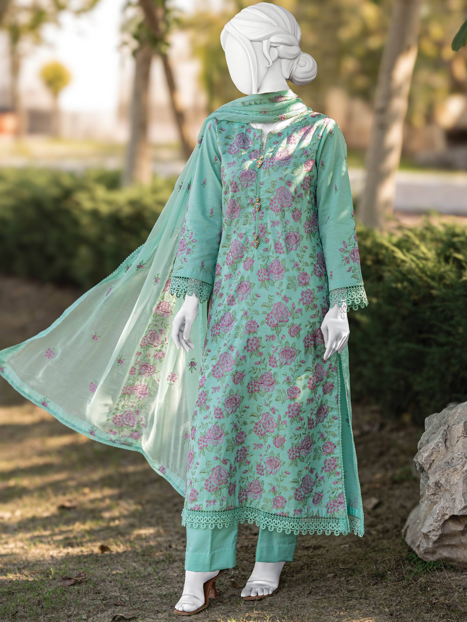 Stitched Embroidered Lawn