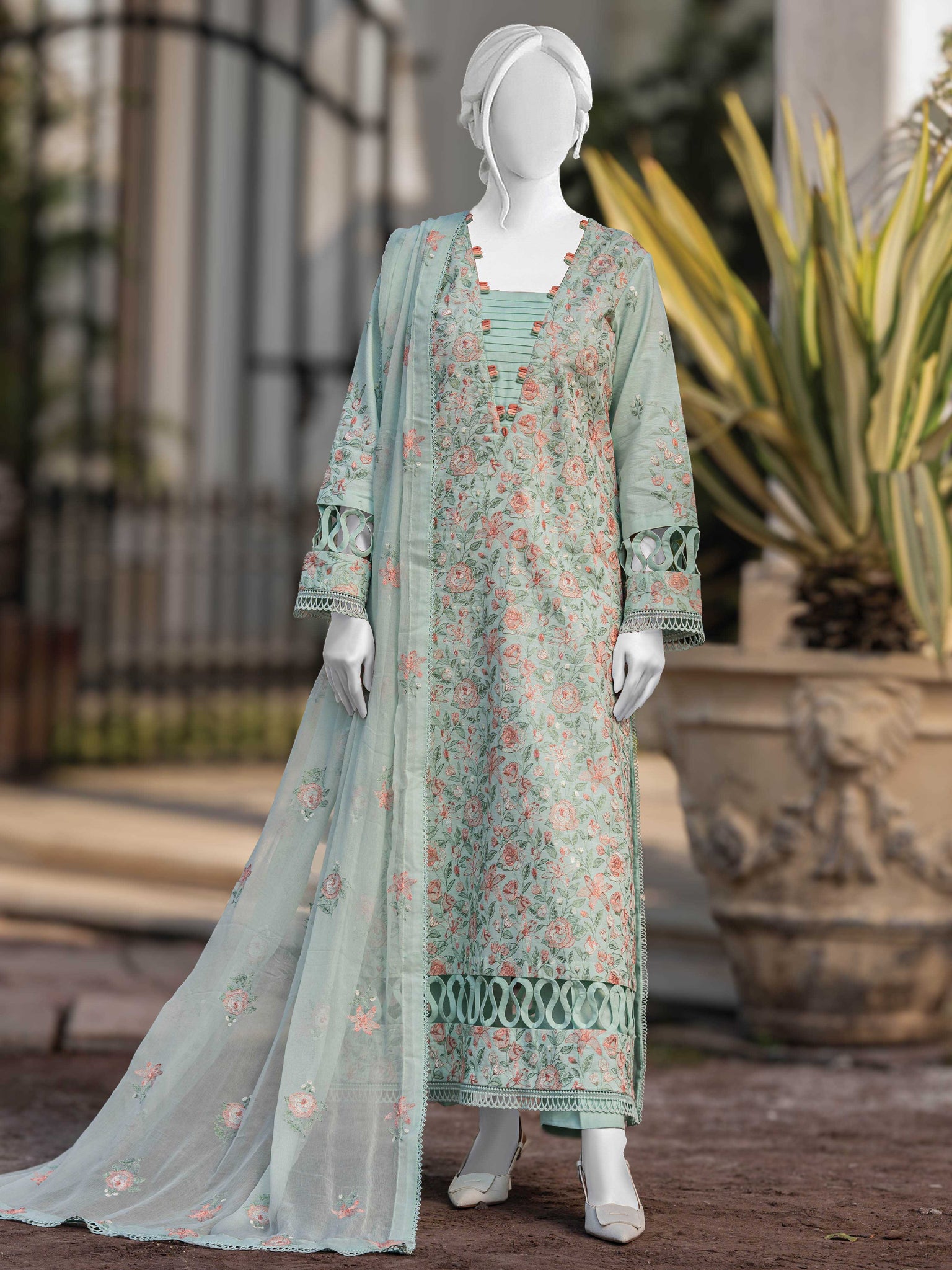 Stitched Embroidered Lawn