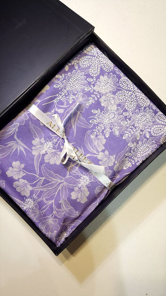 3PC - Unstitched Embroidered & Printed