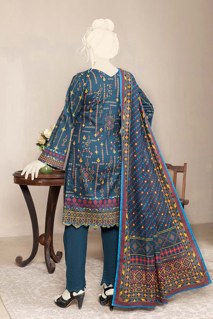 Printed Metallic Khaddar