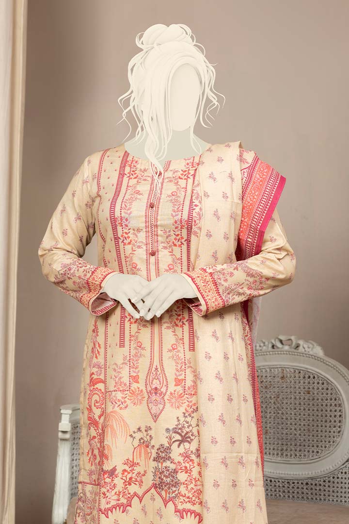 Printed Metallic Khaddar